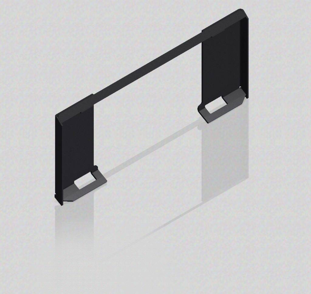 black weld-on Skid Steer bracket
